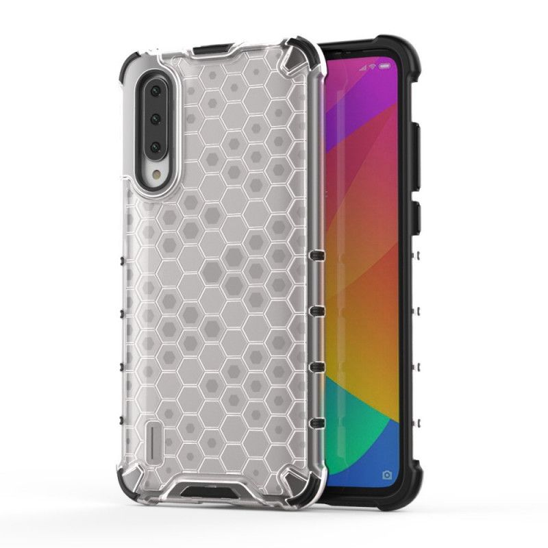 Kuori Xiaomi Mi 9 Lite Valkoinen Musta Hunajakennotyyli Suojakuori