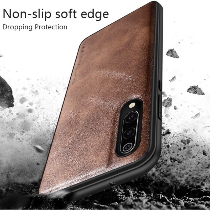 Case Kuoret Xiaomi Mi 9 Punainen Musta Puhelinkuoret Vintage Nahkaefekti