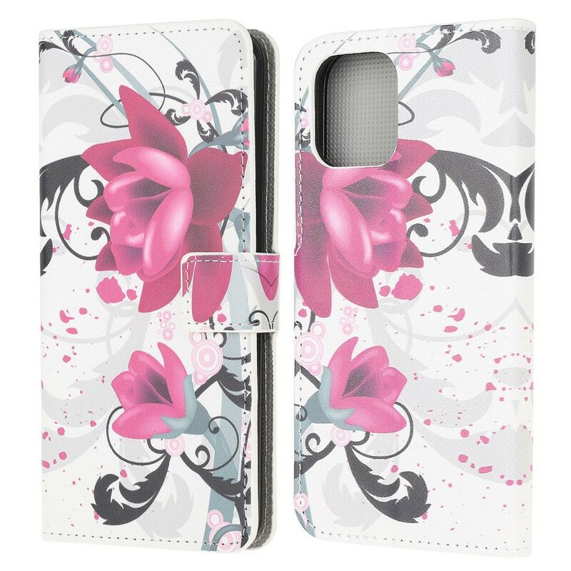 Flip Kotelot iPhone 13 Mini Trooppisia Kukkia