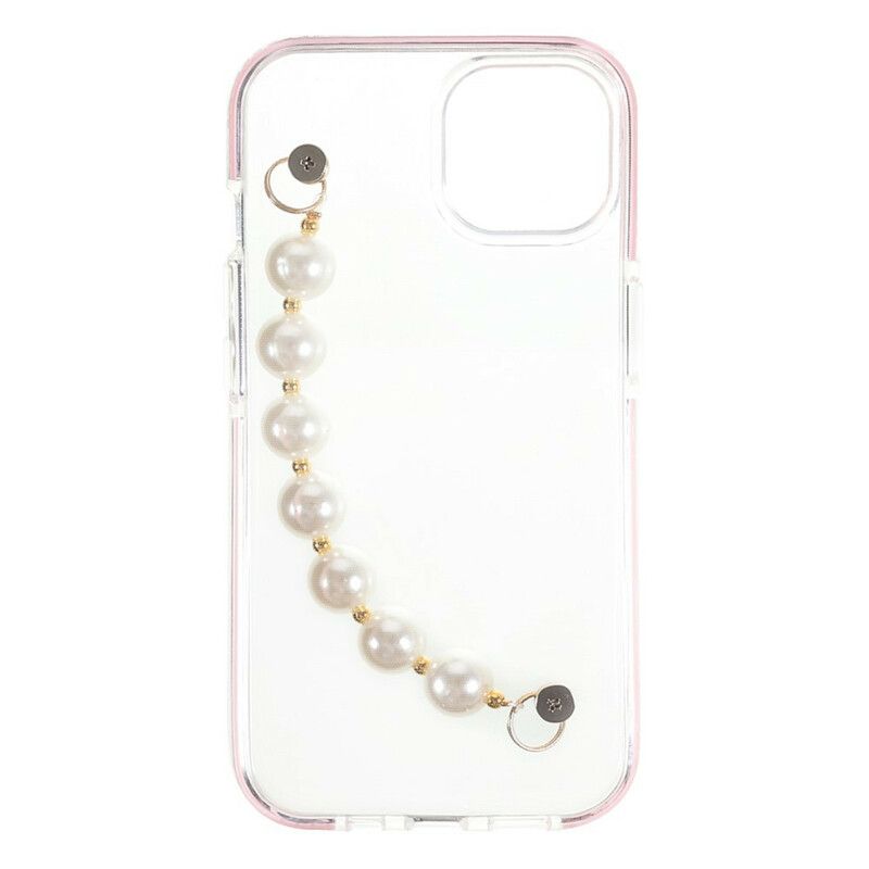 Kuori Case iPhone 13 Mini Puhelinkuoret Silikonirannekorun Helmiä