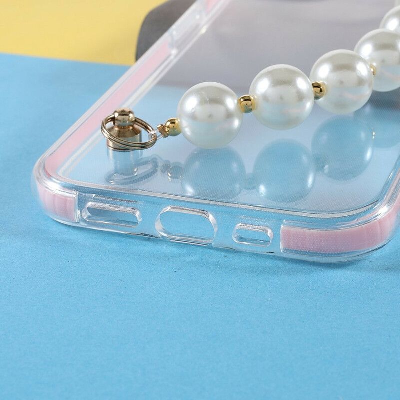 Kuori Case iPhone 13 Mini Puhelinkuoret Silikonirannekorun Helmiä