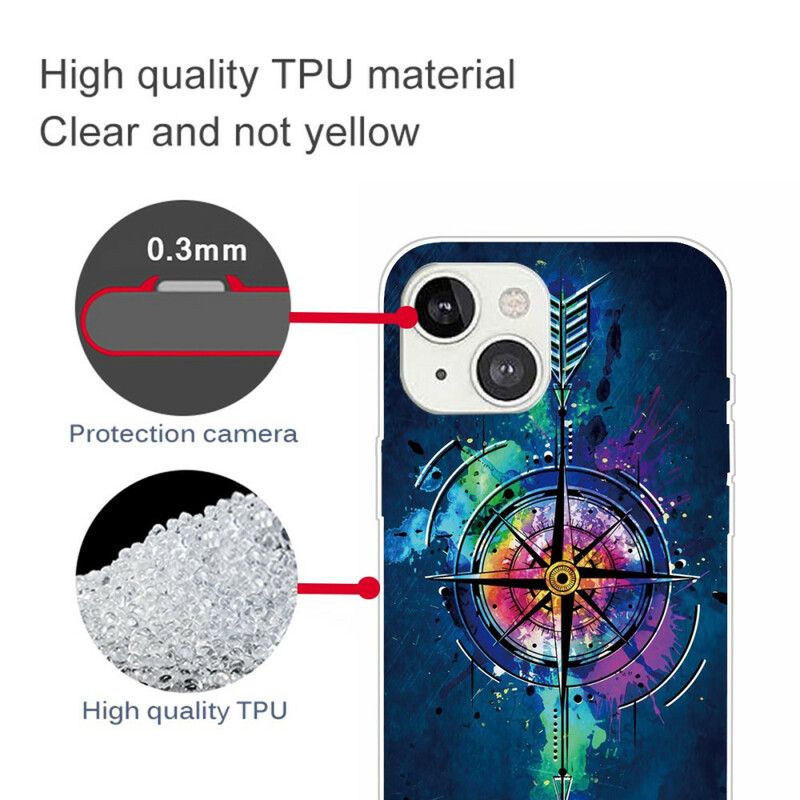 Kuori iPhone 13 Mini Compass Rose