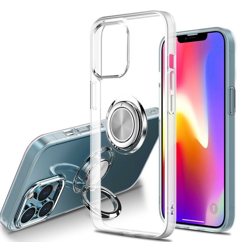 Kuori iPhone 13 Mini Läpinäkyvä Tukirenkaalla