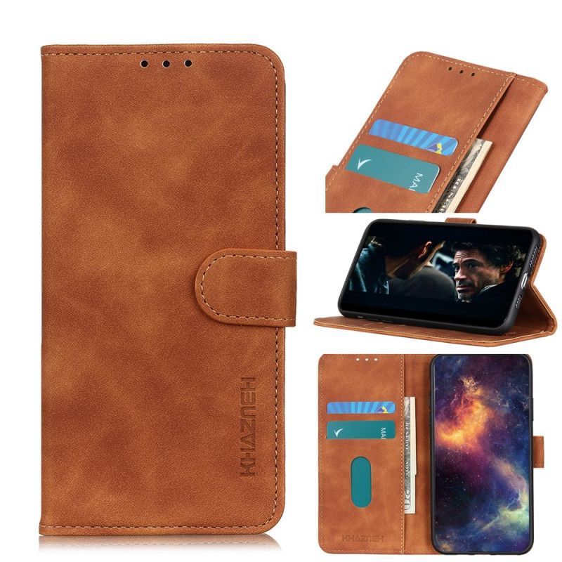 Suojakuori Samsung Galaxy S20 Ultra Punainen Musta Vintage Khazneh-Nahkaefekti