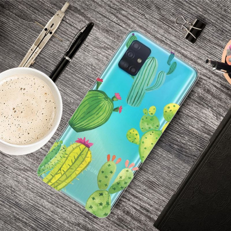 Kuori Samsung Galaxy A71 Akvarellikaktus Suojakuori