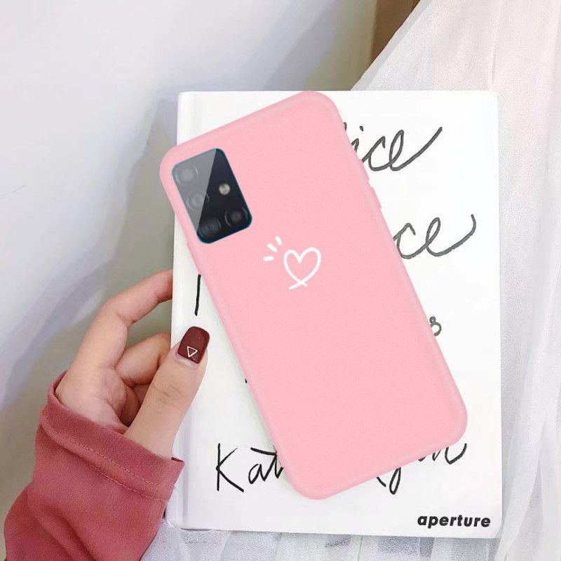 Kuori Samsung Galaxy A71 Harmaa Musta Sykkivä Sydänsilikoni
