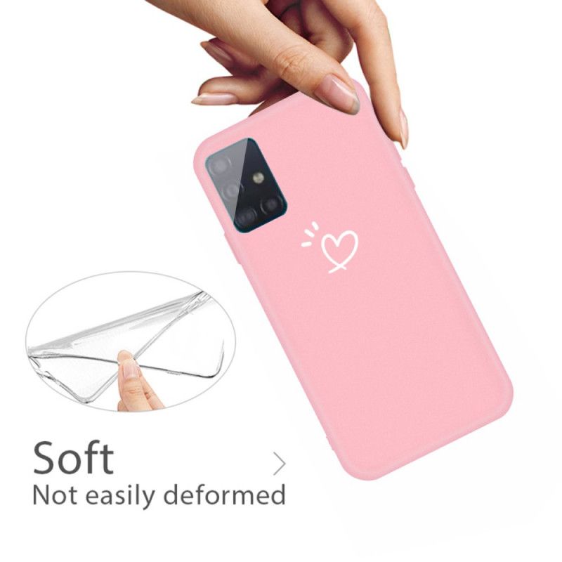 Kuori Samsung Galaxy A71 Harmaa Musta Sykkivä Sydänsilikoni