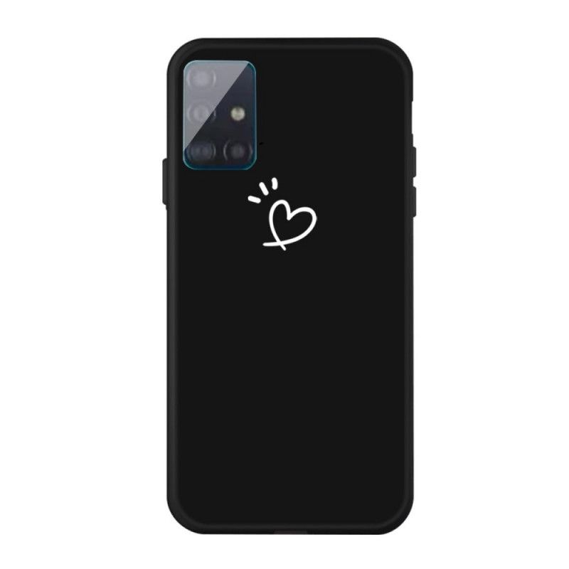 Kuori Samsung Galaxy A71 Harmaa Musta Sykkivä Sydänsilikoni