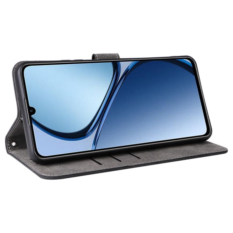 Kotelot Realme C61 Puhelinkuoret Rfid-suojattu Mokkanahkaefekti Hihnalla