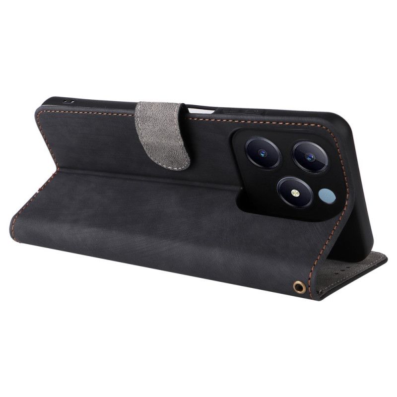 Kotelot Realme C61 Puhelinkuoret Rfid-suojattu Mokkanahkaefekti Hihnalla