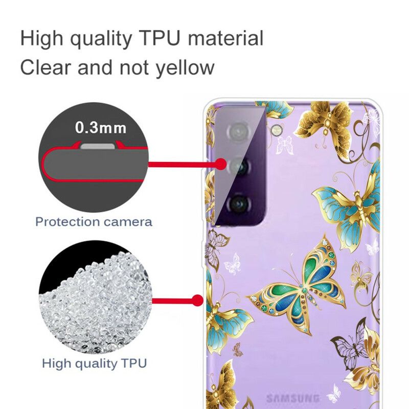 Kuori Case Samsung Galaxy S21 Fe Puhelinkuoret Butterflies Design