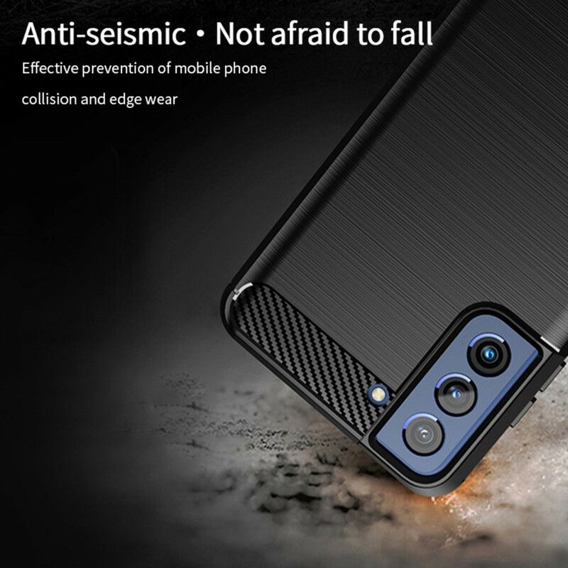Kuori Samsung Galaxy S21 Fe Harjattu Hiilikuitu Mofi