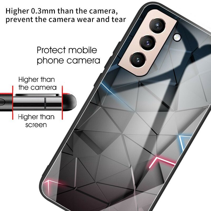 Kuori Samsung Galaxy S21 Fe Karkaistu Lasigeometria Suojakuori