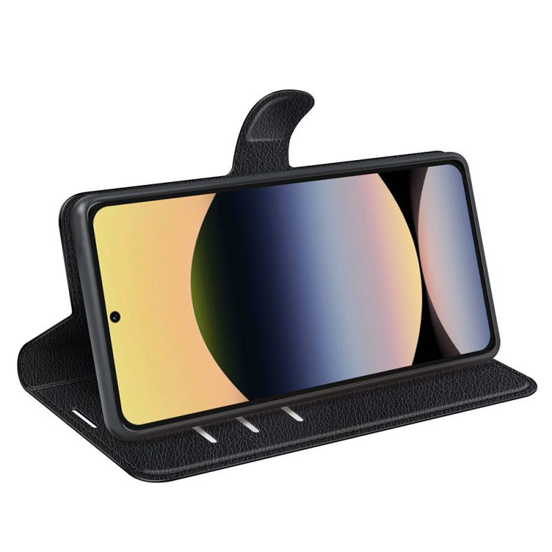 Kotelot Xiaomi Redmi Note 14s Klassinen Litsikuvioinen Tekonahka Suojakuori