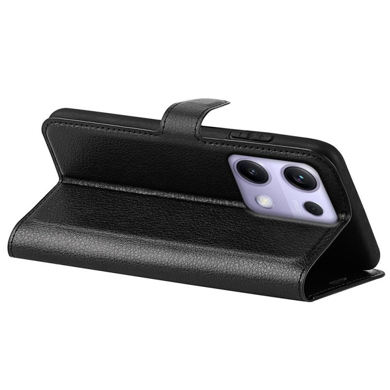 Kotelot Xiaomi Redmi Note 14s Klassinen Litsikuvioinen Tekonahka Suojakuori