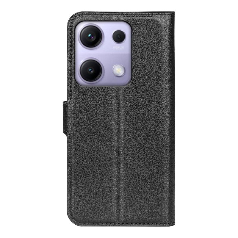 Kotelot Xiaomi Redmi Note 14s Klassinen Litsikuvioinen Tekonahka Suojakuori