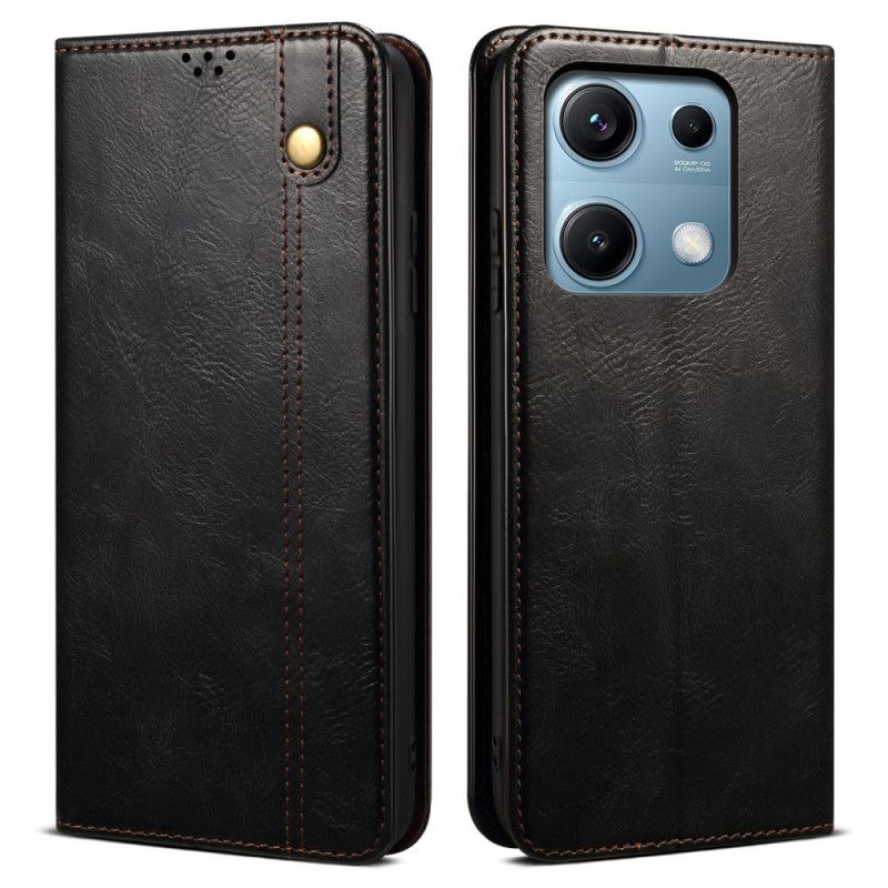 Nahkakotelo Xiaomi Redmi Note 14s Vahattu Tekonahka Suojakuori