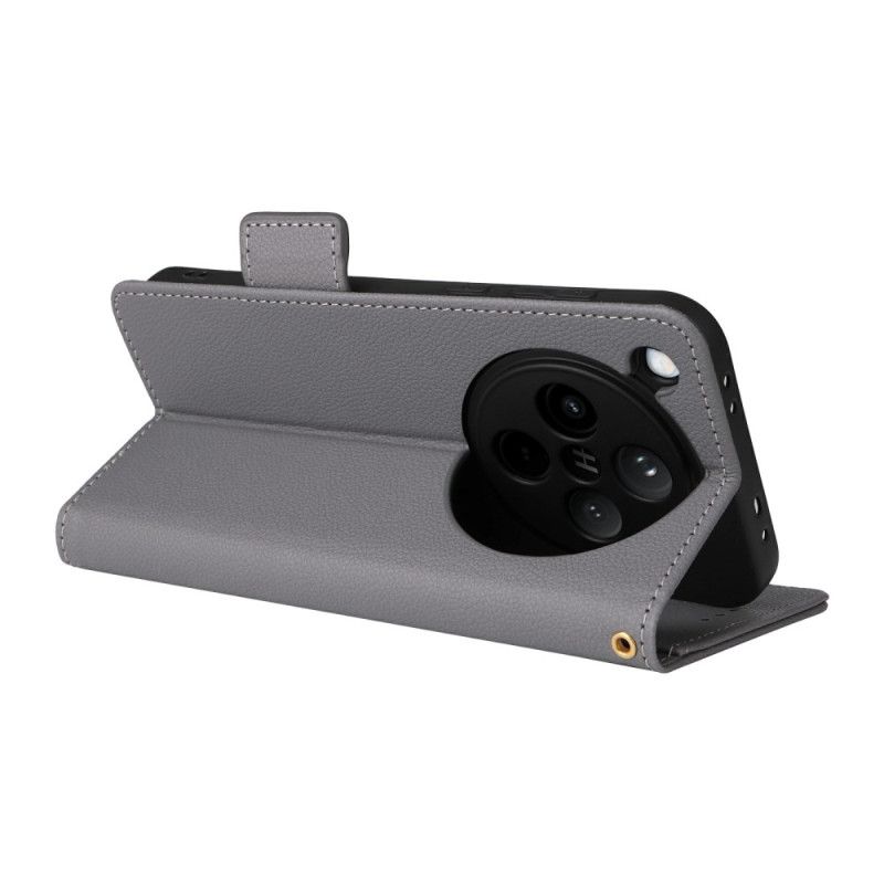 Kotelot Oppo Find X8 Litsikuvioinen Hihna Keinonahka