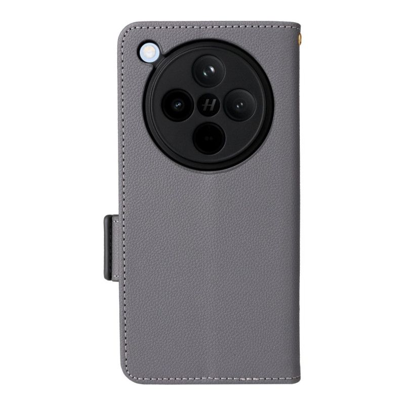 Kotelot Oppo Find X8 Litsikuvioinen Hihna Keinonahka