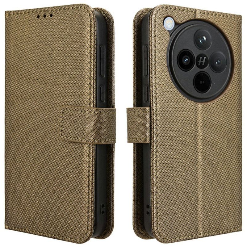 Nahkakotelo Oppo Find X8 Hihna Pilkut