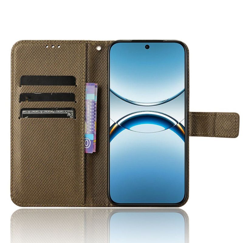 Nahkakotelo Oppo Find X8 Hihna Pilkut