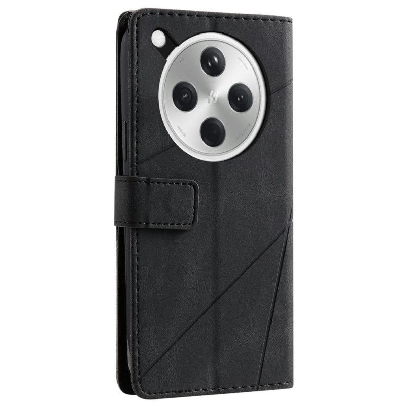 Nahkakotelo Oppo Find X8 Kaksivärinen Raidallinen Kuvio