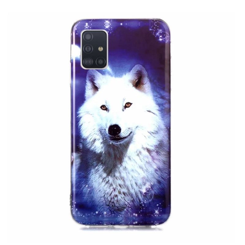 Kuori Samsung Galaxy A51 5G Tummansininen Vihreä Fluoresoiva Susisarja Suojakuori