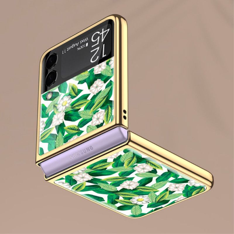 Kuori Case Samsung Galaxy Z Flip 3 5g Puhelinkuoret Tempered Glass Flowers Gkk