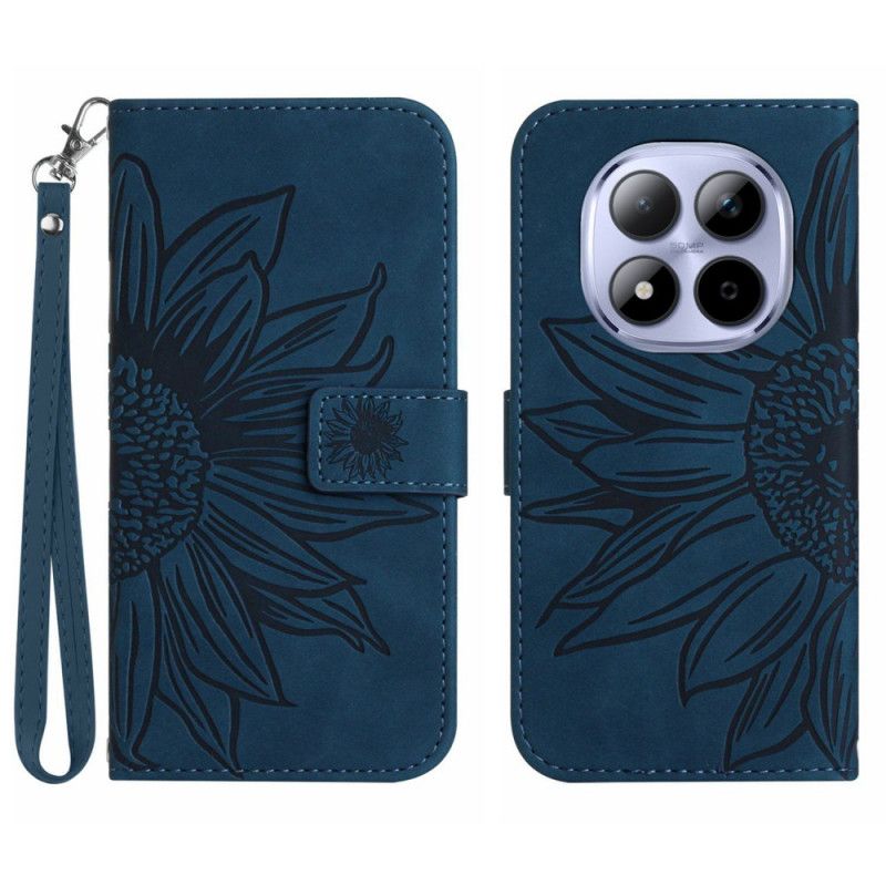 Kotelot Xiaomi Redmi Note 15 Pro Plus 5g Auringonkukkakuvio Hihnalla Suojakuori