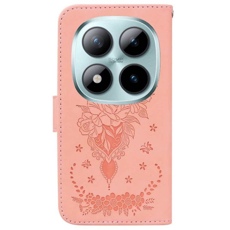 Kotelot Xiaomi Redmi Note 15 Pro Plus 5g Puhelinkuoret Perhosia Ja Ruusuja