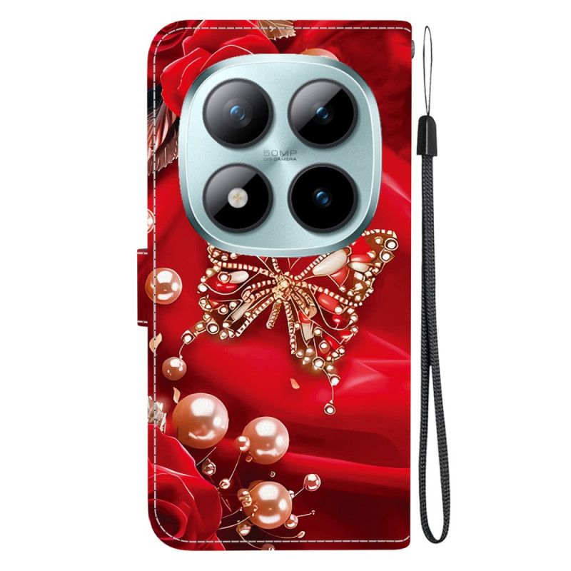 Kotelot Xiaomi Redmi Note 15 Pro Plus 5g Puhelinkuoret Punainen Helmiperhonen