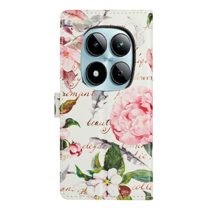 Kotelot Xiaomi Redmi Note 15 Pro Plus 5g Puhelinkuoret Vihreät Kukat Ja Lehdet