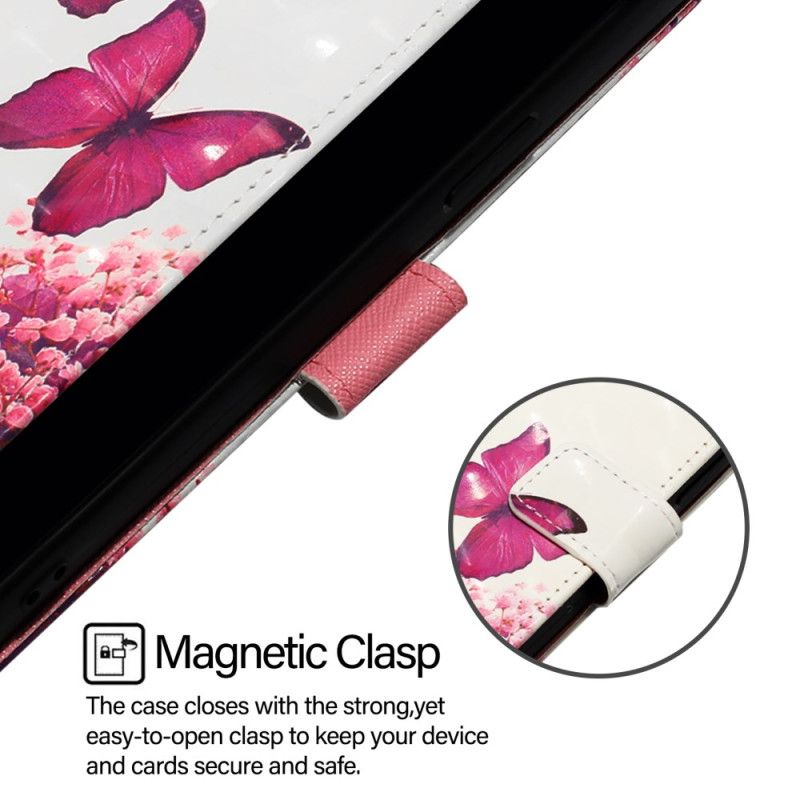 Kotelot Xiaomi Redmi Note 15 Pro Plus 5g Vaaleanpunaiset Perhoset