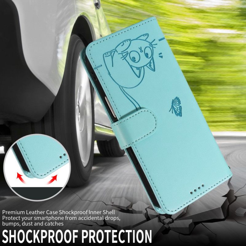 Kuoret Xiaomi Redmi Note 15 Pro Plus 5g Kaiverrettu Kissanhihnoilla Varustettu Lompakko