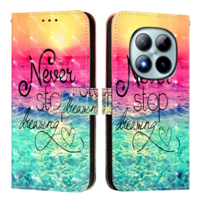 Nahkakotelo Xiaomi Redmi Note 15 Pro Plus 5g Älä Koskaan Lopeta Unelmointia