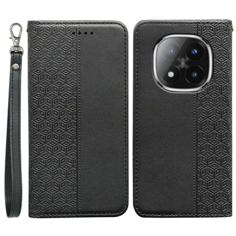 Nahkakotelo Xiaomi Redmi Note 15 Pro Plus 5g Läppäkansi Hihnareunuksella