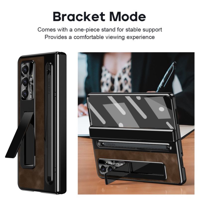 Case Samsung Galaxy Z Fold 7 Puhelinkuoret Nahkaefektijalusta Ja Kynäpidike