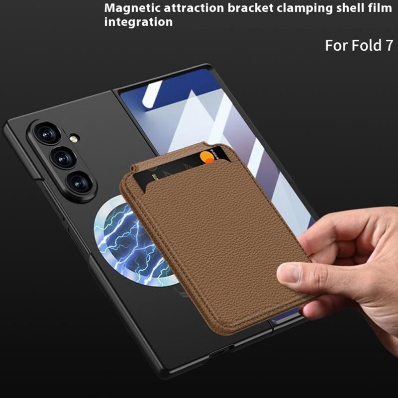 Kuori Samsung Galaxy Z Fold 7 Irrotettava Korttikotelo Ja Integroitu Jalusta