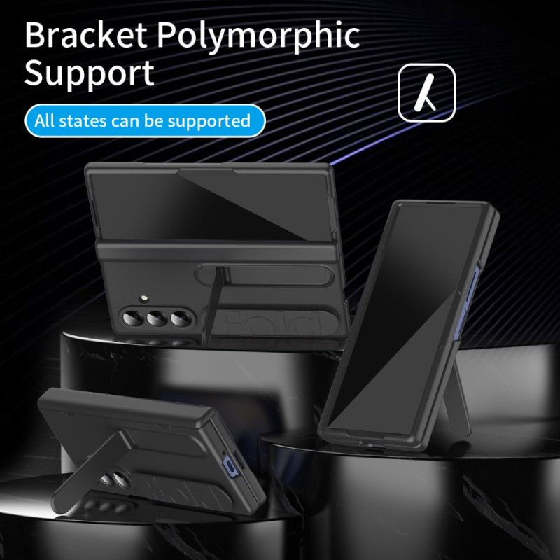 Kuori Samsung Galaxy Z Fold 7 Käyttöohje Hihna Ja Karkaistusta Lasista Valmistettu Näyttö Suoja