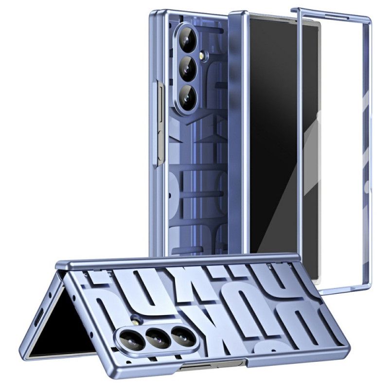 Kuori Samsung Galaxy Z Fold 7 Kirjainmuotoilu Karkaistusta Lasista Valmistetulla Näytönsuojalla