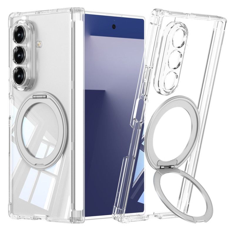 Kuori Samsung Galaxy Z Fold 7 Läpikuultava Magneettinen Sarana Jalustalla Suojakuori
