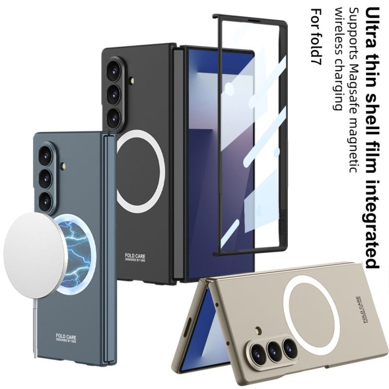 Kuori Samsung Galaxy Z Fold 7 Magneettinen Karkaistulla Lasisella Näytönsuojalla