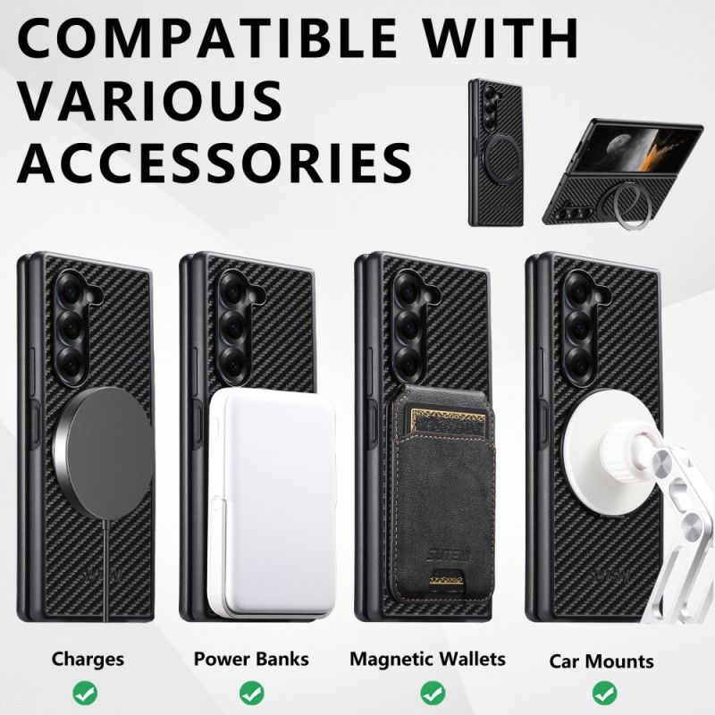 Kuori Samsung Galaxy Z Fold 7 Magneettisaranat Suteni-rengaspidikkeellä Suojakuori