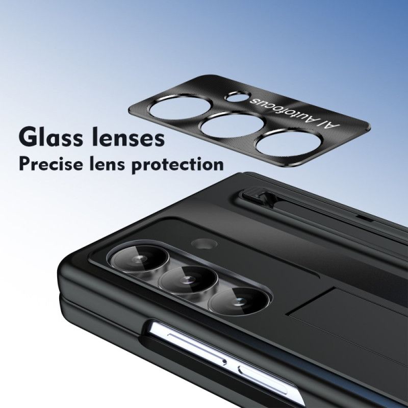 Kuori Samsung Galaxy Z Fold 7 Metallinen Jalusta Ja Näytönsuoja