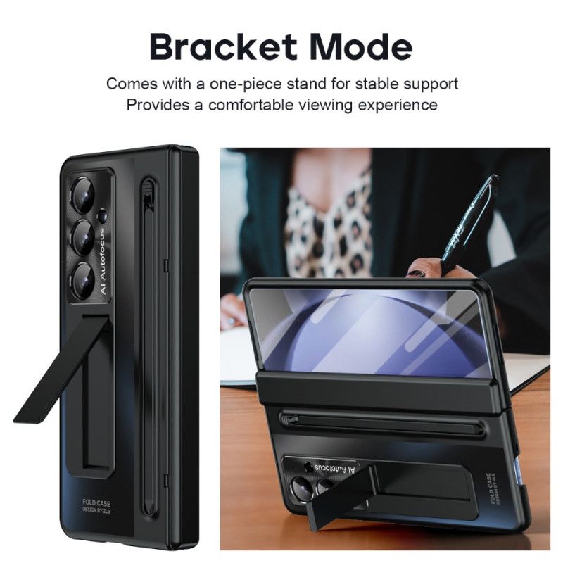 Kuori Samsung Galaxy Z Fold 7 Metallinen Jalusta Ja Näytönsuoja