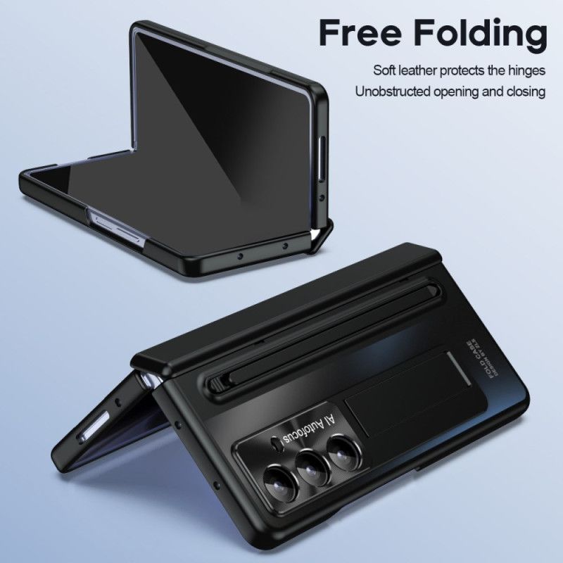 Kuori Samsung Galaxy Z Fold 7 Metallinen Jalusta Ja Näytönsuoja