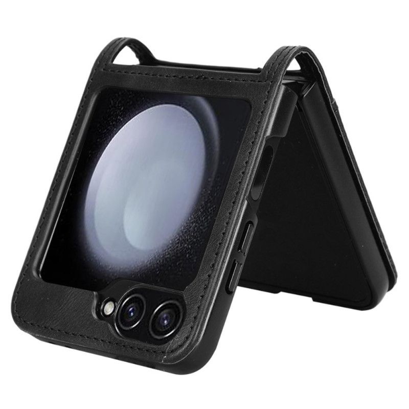 Case Samsung Galaxy Z Flip 7 Fe Puhelinkuoret Retrotyylinen Nahkatyylinen Korttikotelo