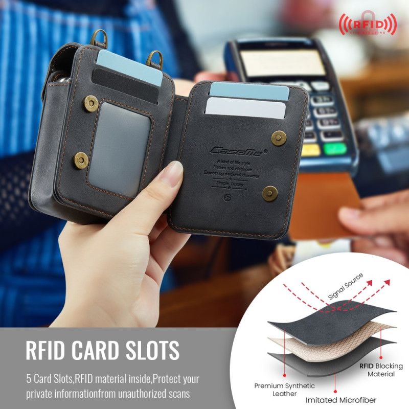 Kotelot Samsung Galaxy Z Flip 7 Fe Olkalaukkutyylinen Rfid-suojauksella Ja Olkahihnalla