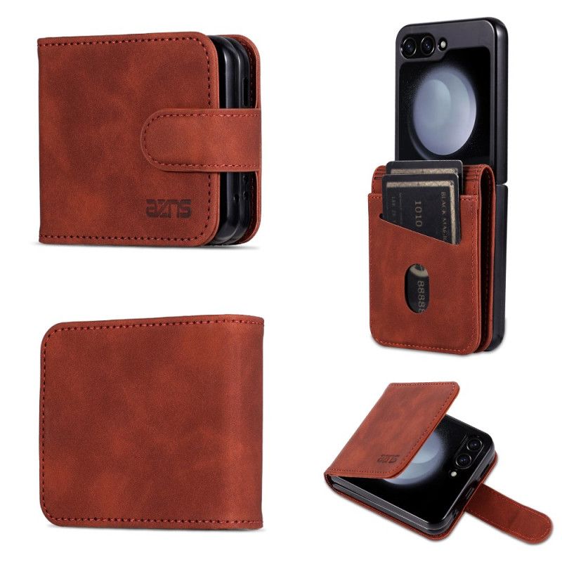 Kuori Samsung Galaxy Z Flip 7 Fe Azns Keinonahkainen Korttikotelo