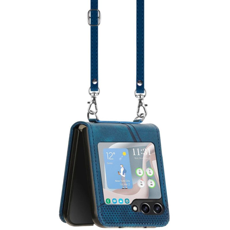 Kuori Samsung Galaxy Z Flip 7 Fe Geometrinen Kuvio Olkahihnalla